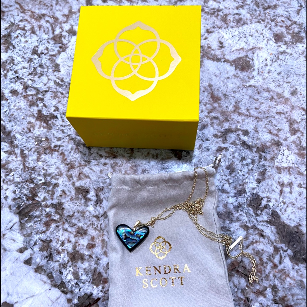 Kendra Scott abalone heart necklace